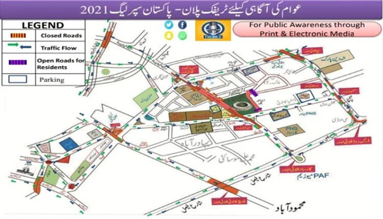 Traffic map for PSL 6 2021