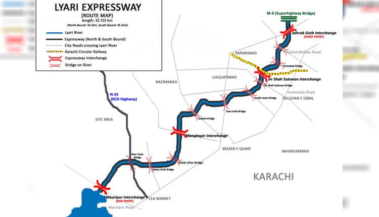 Lyari Expressway Map